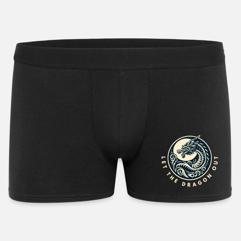 Lass den Drachen raus - Männer Boxer Shorts - Schwarz