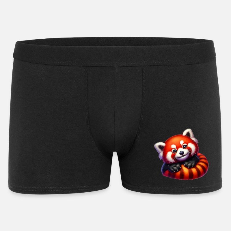 Kleiner Panda - Männer Boxer Shorts - Schwarz
