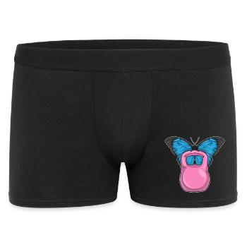 Bodybuilding papillon avec haltères - Boxer Homme - noir - Devant