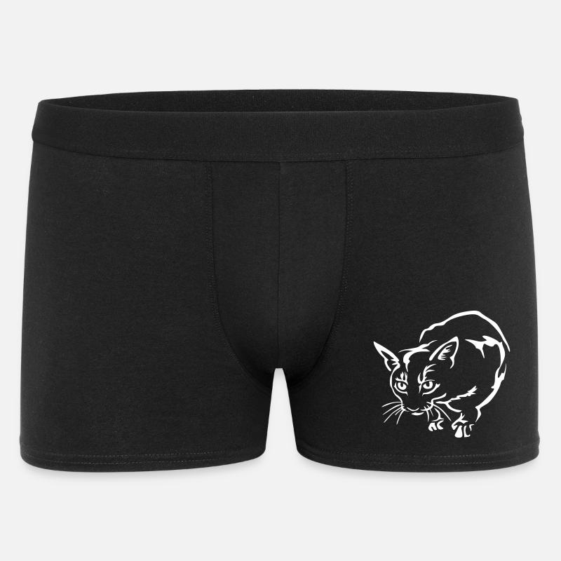 Abessiner Katze "Black Edition" - Männer Boxer Shorts - Schwarz