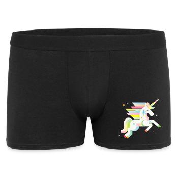 Delicate Geometric Unicorn – Dreamy & Magical - Men's Boxer Shorts - black - Front