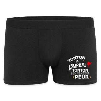 Hommage Humoristique de Super Tonton - Boxer Homme - noir - Devant