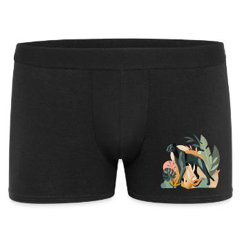 Panther in the Jungle - Stylish Animal Illustration - Men's Boxer Shorts - black - Front