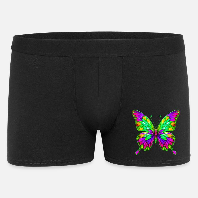 Schmetterling - Männer Boxer Shorts - Schwarz