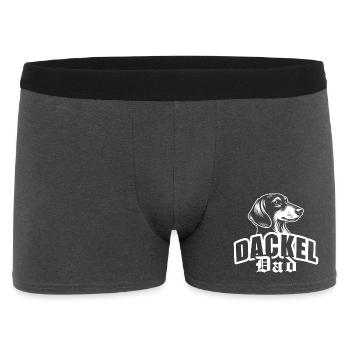 « Teckel papa » avec tête de chien - Boxer Homme - charbon - Devant