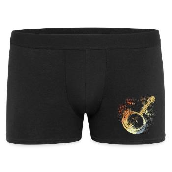Banjo Zeichnung Retro - Männer Boxer Shorts - Schwarz - Vorne