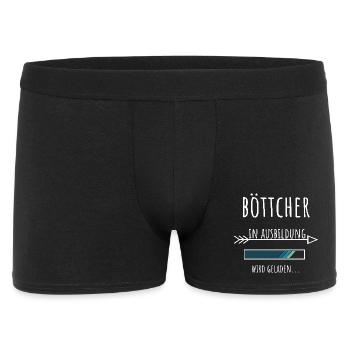 Böttcher Ausbildung Beruf Geschenk - Männer Boxer Shorts - Schwarz - Vorne