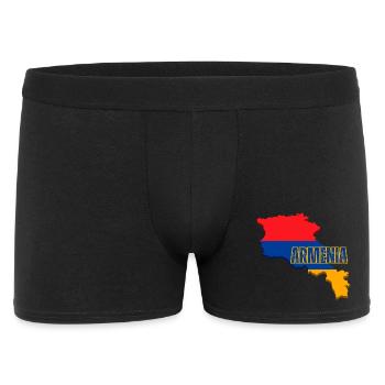 Drapeau de l’Arménie, Carte du drapeau de l’Arménie, Drapeau de l’Arménie - Boxer Homme - noir - Devant