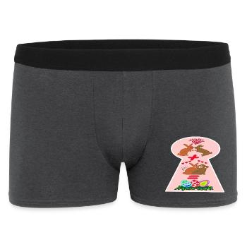 Naughty Easter Bunnies Funny Easter - Men's Boxer Shorts - charcoal grey - Front
