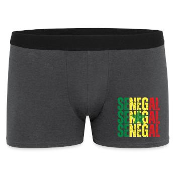 Drapeau sénégalais, fierté sénégalaise - Boxer Homme - charbon - Devant