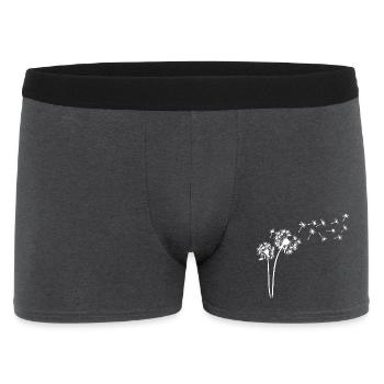 Weißer Löwenzahn im Wind - Männer Boxer Shorts - Anthrazit - Vorne
