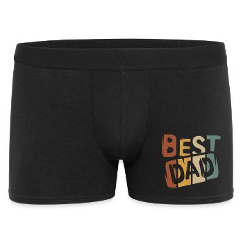 Vintage Best Dad - Retro Motif for the Best Dad - Men's Boxer Shorts - black - Front