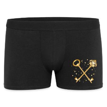Croix Dorée Antique Clé Design - Boxer Homme - noir - Devant