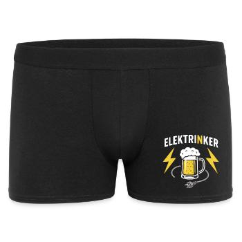 Elektrinker: Electrical Wordplay Beer &amp; Cable Design - Men's Boxer Shorts - black - Front