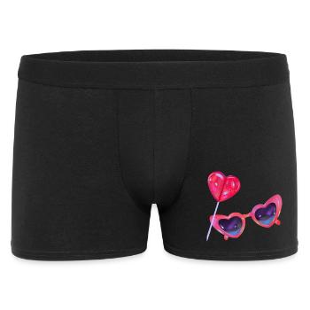 Lollipop Heart Love Design - Men's Boxer Shorts - black - Front
