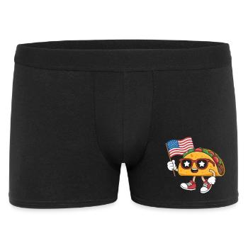 Jour de l’indépendance patriotique Kawaii Taco 4 - Boxer Homme - noir - Devant
