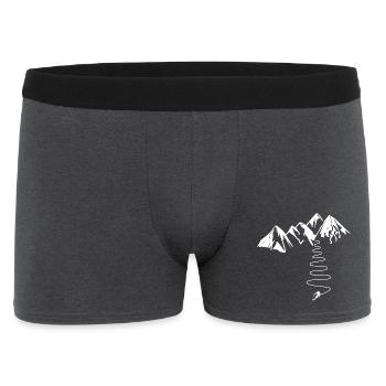 Gift for high mountain skiers in the Alps Pyrenees - Men's Boxer Shorts - charcoal grey - Front