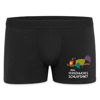 Pyjama coq, pyjama, chemise de nuit, cadeau poulet - Boxer Homme - noir - Devant