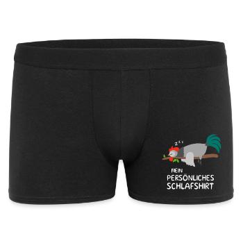 Cadeau de chemise de nuit personnelle coq poulet poulets - Boxer Homme - noir - Devant