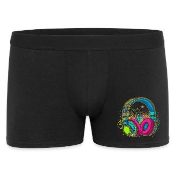 Vibrant Abstract Headphones Design - Men's Boxer Shorts - black - Front