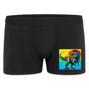 Dinosaurier - Männer Boxer Shorts - Schwarz - Vorne