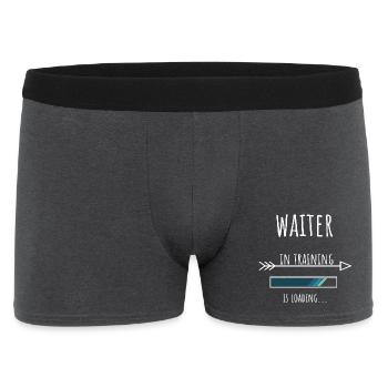 Waiter Geschenk Beruf Ausbildung Kellner - Männer Boxer Shorts - Anthrazit - Vorne