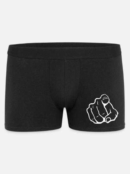 Index Finger Silhouette - Men's Boxer Shorts - black