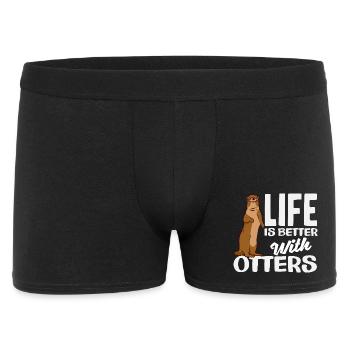 Sea otters live better - Men's Boxer Shorts - black - Front