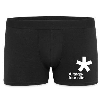 GODNEWS Everyday Tourist »Stern« (white) - Men's Boxer Shorts - black - Front