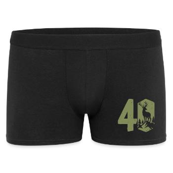 Chasseur 40e anniversaire Chasse 40 ans Nombre Cerf - Boxer Homme - noir - Devant
