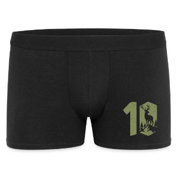 Hunter 10th Birthday Hunting 10 Years Number Deer - Men's Boxer Shorts - black - Front
