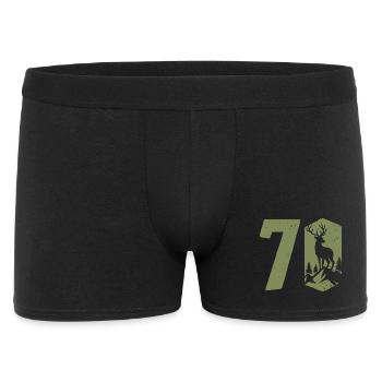 Chasseur 70e anniversaire Chasse 70 ans Nombre de cerfs - Boxer Homme - noir - Devant