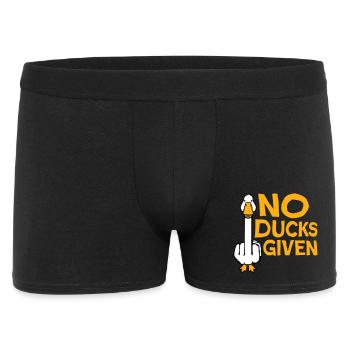 Goose No Ducks Given Middle Finger Naughty Duck Cool - Men's Boxer Shorts - black - Front