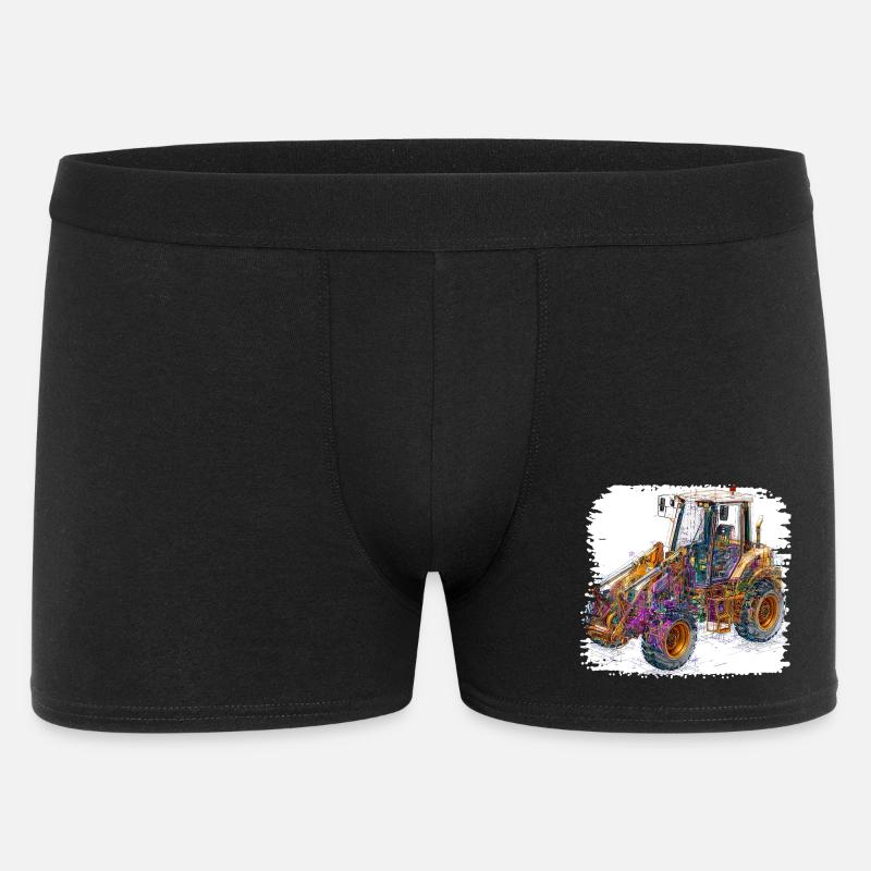 Neonlinien Konstruktionsbagger - Männer Boxer Shorts - Schwarz