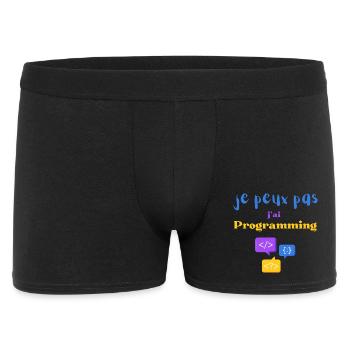 Ich kann nicht programmieren - Männer Boxer Shorts - Schwarz - Vorne