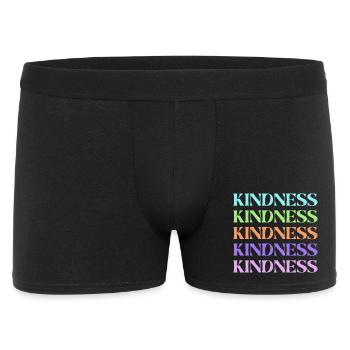 Texte empilé arc-en-ciel de la gentillesse - Boxer Homme - noir - Devant
