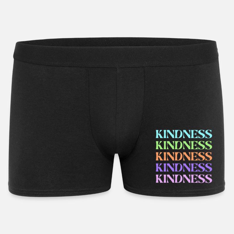 Freundlichkeit Regenbogen gestapelter Text - Männer Boxer Shorts - Schwarz