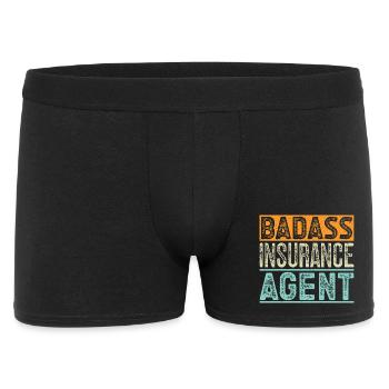 Agent d’assurance badass Drôle de courtier en assurance - Boxer Homme - noir - Devant