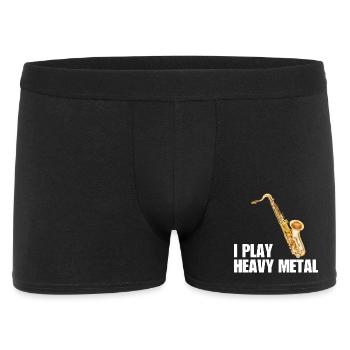 Saxophon, Saxophon, Musikliebhaber, Jazzlehrer, - Männer Boxer Shorts - Schwarz - Vorne