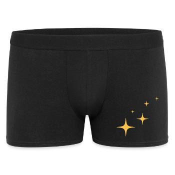 Funkeln - Glitzer - Sterne - Männer Boxer Shorts - Schwarz - Vorne