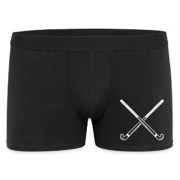 Field Hockey Stick Sketch - Men's Boxer Shorts - black - Front