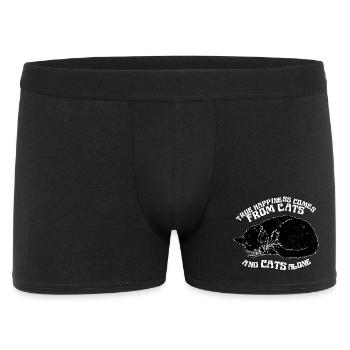 LE VRAI BONHEUR VIENT DES CHATS - Boxer Homme - noir - Devant
