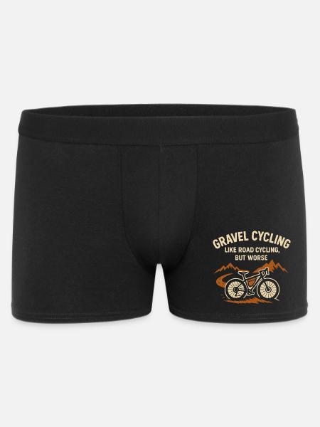 Gravel Cycling Bergfahrt - Männer Boxer Shorts - Schwarz