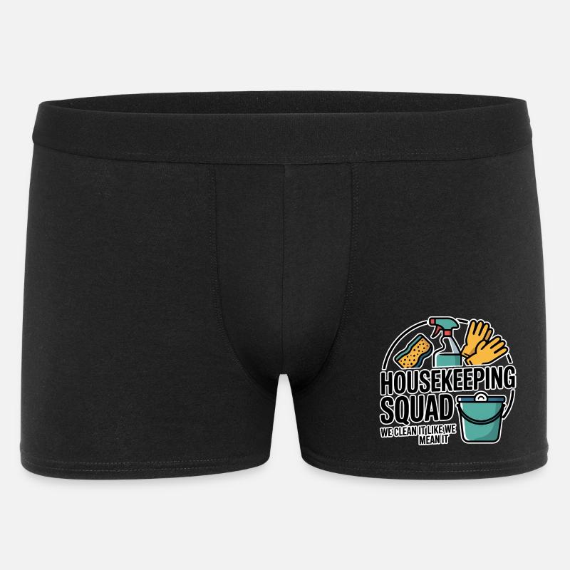 Lustiges Putzen Design - Männer Boxer Shorts - Schwarz