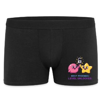 Best Friends BFF Pixel Gaming Level Up - Men's Boxer Shorts - black - Front