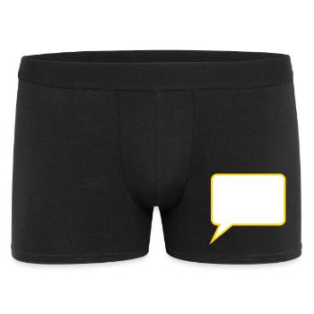 Sprechblase Comic selbst gestalten personalisieren - Männer Boxer Shorts - Schwarz - Vorne