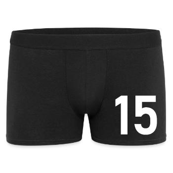 15. 15 ANS. 15e ANNIVERSAIRE. ANNIVERSAIRE 15 ANS. - Boxer Homme - noir - Devant