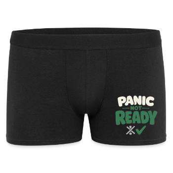 Le calme l’emporte sur la panique, le mode de vie, - Boxer Homme - noir - Devant