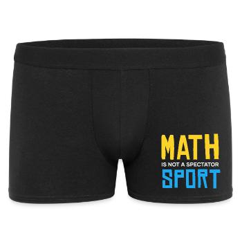 Mathe ist kein Zuschauen-Sport - Männer Boxer Shorts - Schwarz - Vorne