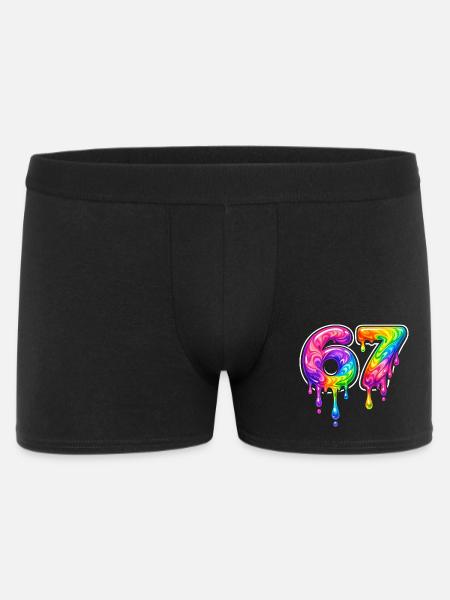 67 Six Meme Seven Alpha Slang - Boxer Homme - noir
